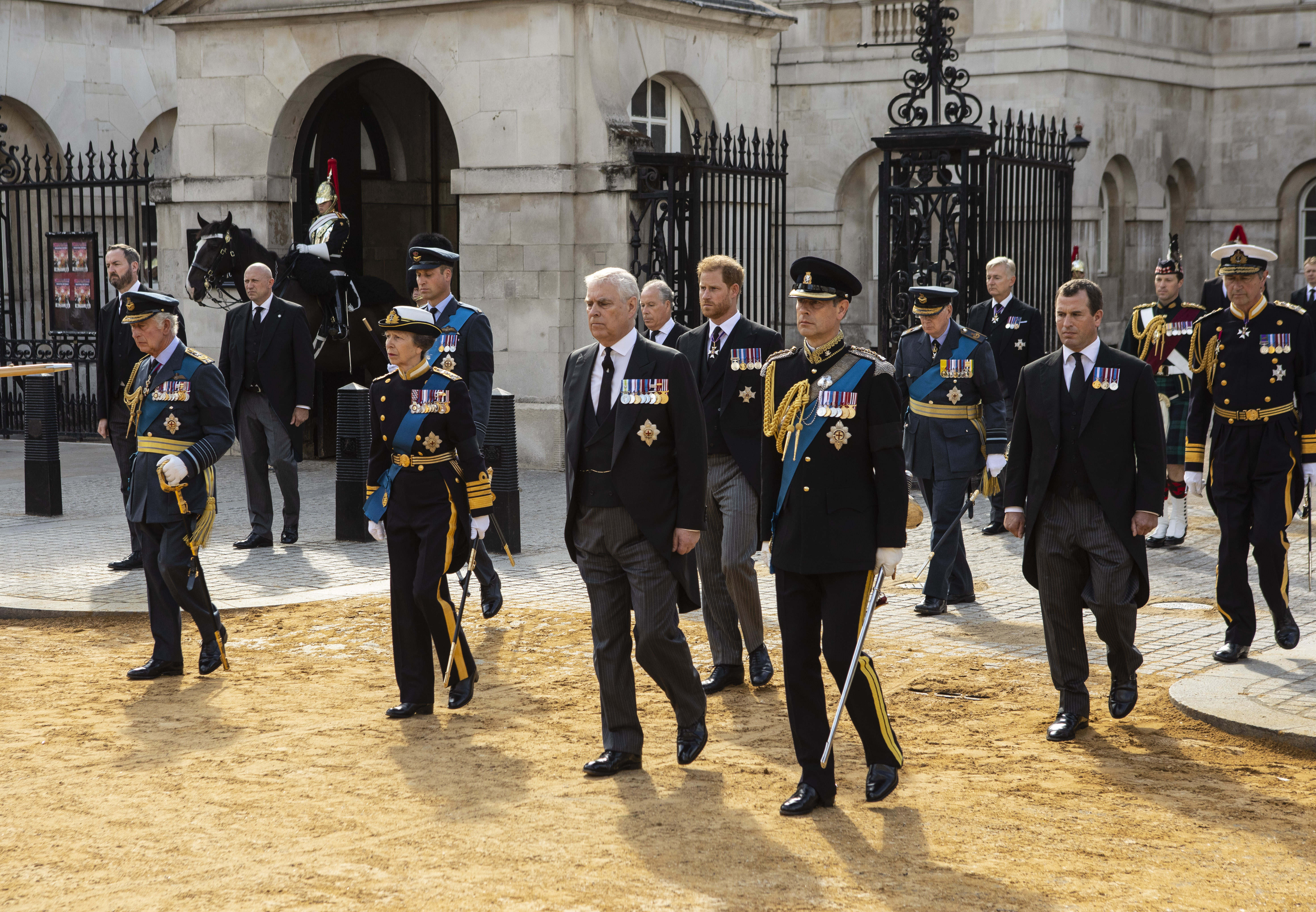 The Coffin Carrying Queen Elizabeth II Is Transferred From Buckingham Palace To The Palace Of Westminster